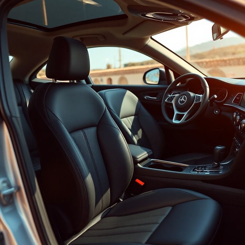 Interior premium con asientos de piel y iluminación ambiental